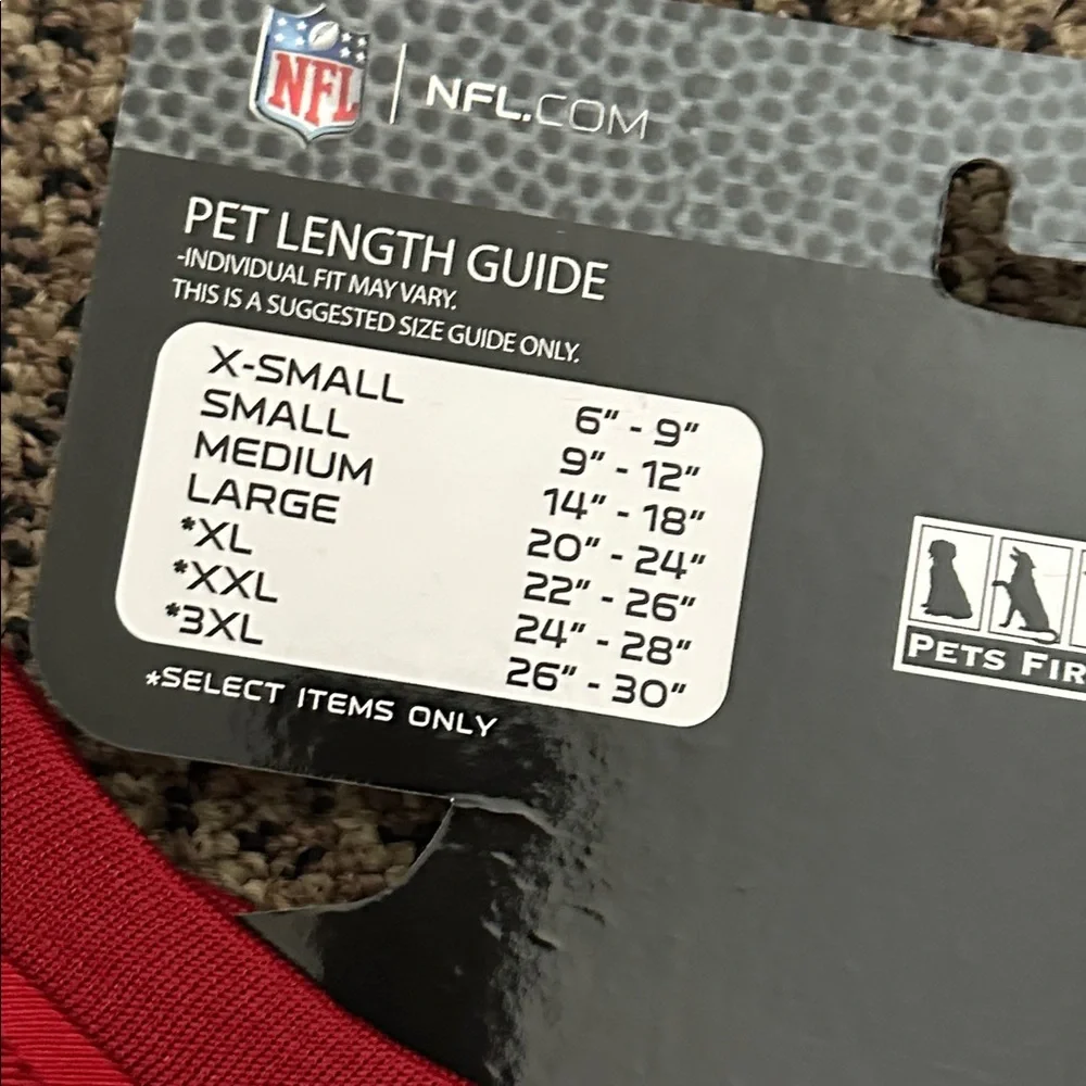 NFL San Francisco 49ers Dog or Cat Jersey, Size: XX-Large - Picture 5 of 5